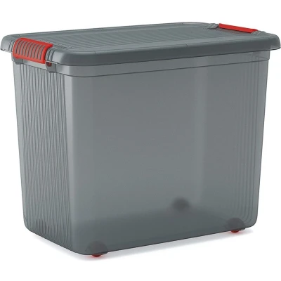 Afbeelding van KIS 237491 Opbergbox K Latch Stapelbaar (b x h d) 590 450 390 mm Rook grijs, Doorschijnend 1 stuk(s)