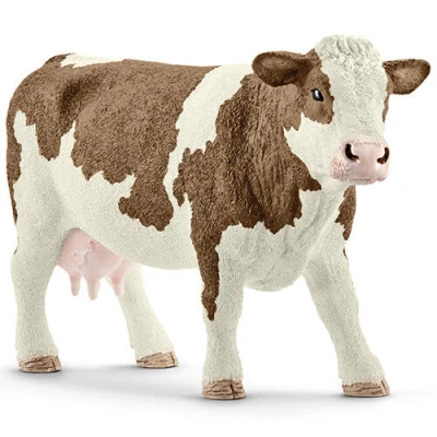 Afbeelding van Schleich Figuur Farm World Gevlekt Vee Koe Grijs