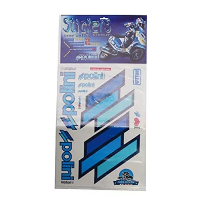 Afbeelding van POLINI Stickerset Team 225.030 Scooter Universeel 2 stickervellen 48.5x34.5cm