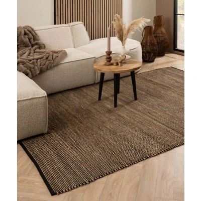 Afbeelding van Jute Vloerkleed Torget Naturel/zwart 160x230 Cm