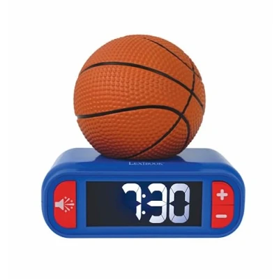 Afbeelding van Lexibook, basketbal, geluiden en melodieën, lcd display met achtergrondverlichting, helder, snooze, blauw/oranje, RL800BA