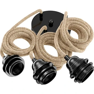 Afbeelding van Lampfitting voor plafond Natuur 3 fittings zwart