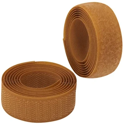 Afbeelding van AERZETIX C65920 Band/rol klittenband 20 mm 1 meter kabelorganizer/klem tasband voor kleding kleur: bruin tegel in polyamide en polyester