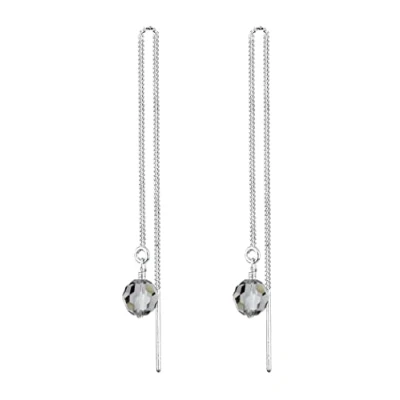 Afbeelding van Elli Dames Oorbellen Kette Kugel Kristalle Eleganz Silber