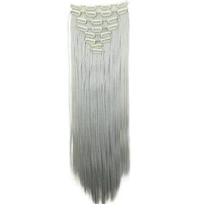 Afbeelding van PRETTYSHOP XXL haarverlenging, 60 cm, 8 stuks, lichtgrijs CES28