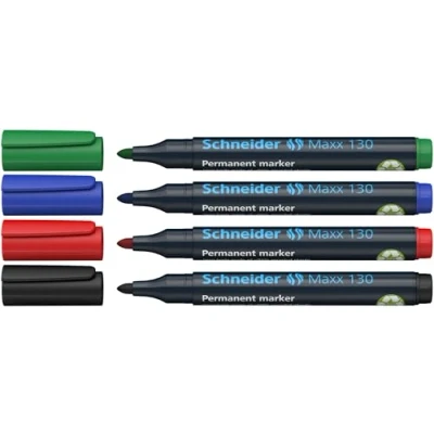 Afbeelding van Schneider permanent marker Maxx 130 ronde punt set 4 kleuren S 113094