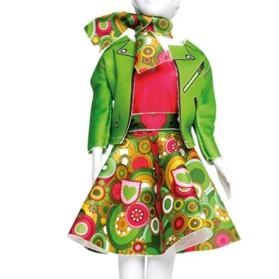 Afbeelding van Making Couture Outfit kit Lucy Funky Dress YourDoll PN 0164657