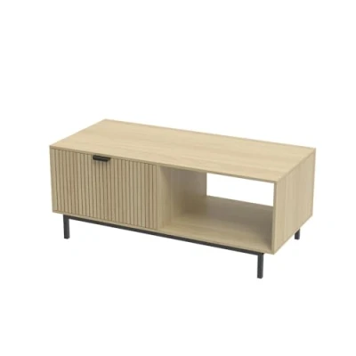 Afbeelding van Vicco Salontafel Lennox, Eiken/Zwart, 110 x 45 cm