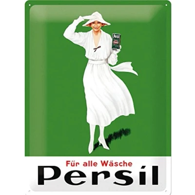 Afbeelding van Persil Fur Alle Wasche. Metalen Wandbord in reliëf 30 x 40 cm.