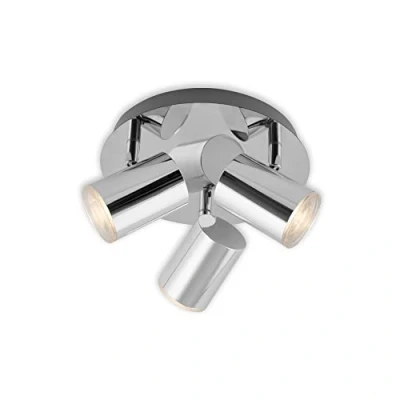 Afbeelding van Briloner BANYO LED Badkamerlamp Badlamp Plafondlamp 3 vlam draai en zwenkbare spots lampen niet inbegrepen IP44 Ø21cm