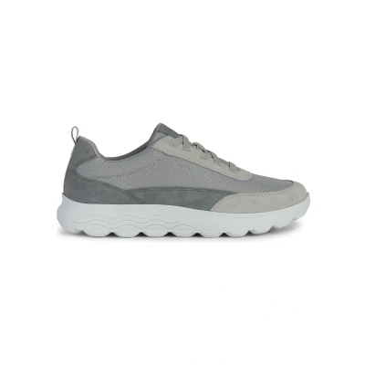 Afbeelding van Geox U Spherica Sneakers laag, Heren, Maat: 42, Light grey Textiel/ synthetisch