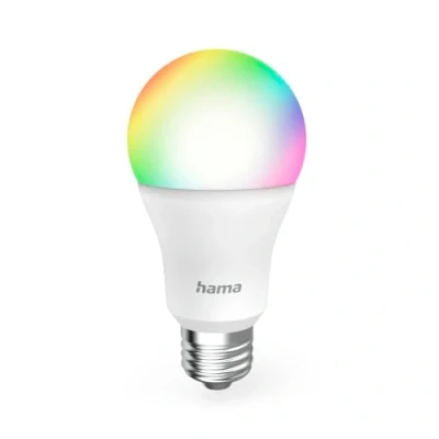 Afbeelding van Hama Ledlamp, E27, meerkleurig, RGBB, 2700 6500 K, intelligente smart lamp, mat, lamp Alexa / Google Home, 9 W, 806 lm, dimbaar, comm. voc./appl