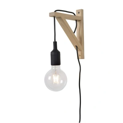 Afbeelding van Lucide FIX Wandlamp 1xE27 Zwart