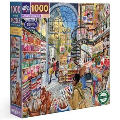 Afbeelding van eeBoo Artist Provisions Puzzle Adulte 1000 Pièces en Carton Recyclé et Encre Végétal Dimensions 58.5 cm x cm, PZT123