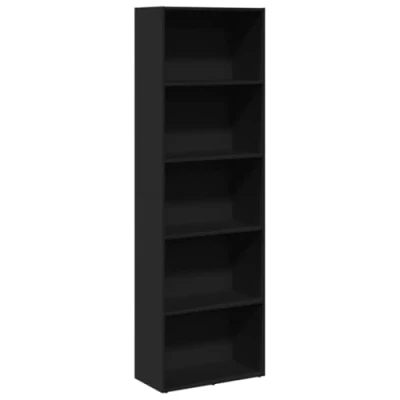 Afbeelding van vidaXL Boekenkast 60x30x189 cm bewerkt hout zwart