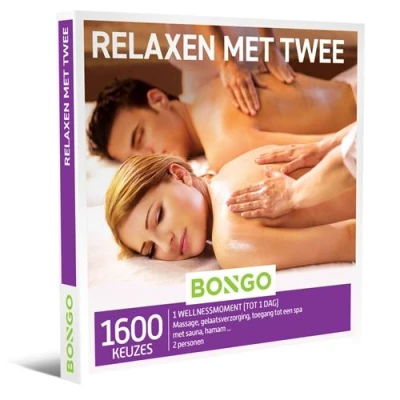 Afbeelding van Bongo Bon Relaxen met Twee Cadeaubon Cadeaukaart cadeau voor man of vrouw 1600 beauty en wellnessbehandelingen: manicures, peelings, massages meer