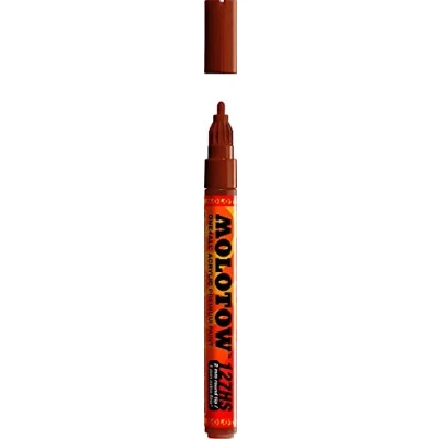 Afbeelding van Molotow ONE4ALL 2mm Acryl Marker Bruin Geschikt voor vele oppervlaktes zoals canvas, hout, steen, keramiek, plastic, glas, papier, leer...