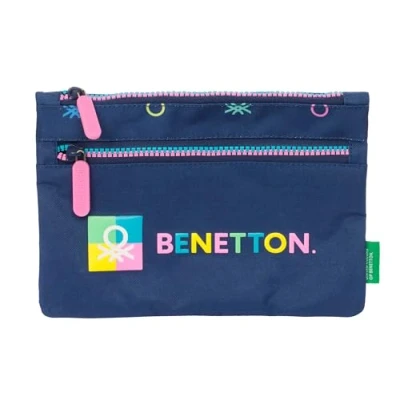 Afbeelding van Schoolpennenzak Benetton Cool Marineblauw 23 x 16 3 cm