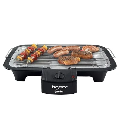 Afbeelding van Beper BT.410 elektrische barbecue grill rookvrij koken 2000 watt
