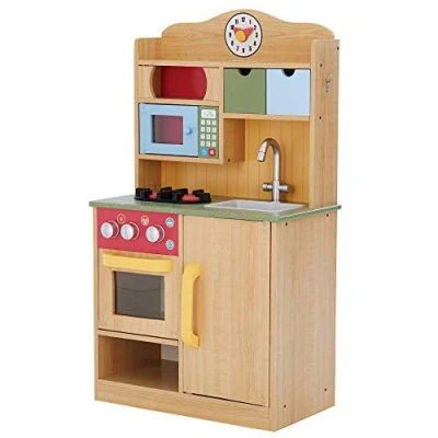 Afbeelding van Teamson Kids Keuken Kind Little Chef Natuurlijke Houten Dinette Meisje Jongen Games TD 11708A