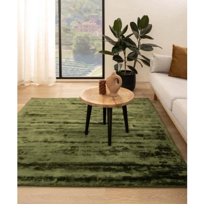 Afbeelding van Viscose Tapijt/Vloerkleed Vierkant Pearl Groen 160x160 Cm