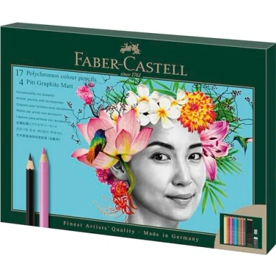 Afbeelding van Tekenset Faber Castell Polychromos en Pitt Grafiet Mat 23 delig
