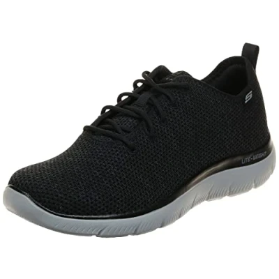 Afbeelding van Skechers Summits Doharis VE Sneakers laag, Heren, Maat: 46, Bkgy black/gray Mesh