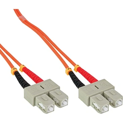 Afbeelding van InLine Glasvezel duplex kabel SC/SC 50/125um OM5 2m (LSOH, CAT6, 2 m), Netwerkkabel
