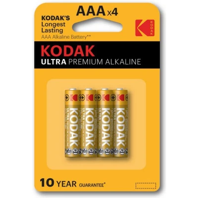 Afbeelding van Kodak Ultra Premium AAA Alkaline Batterij 4 Stuks