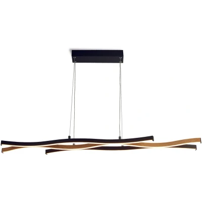Afbeelding van Searchlight Bari Hanglamp Swirl Wood
