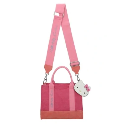 Afbeelding van Fritzi aus Preußen Schoudertas Handtas Izzy09 Canvas Hello Kitty Shopper Pink Cat Roze