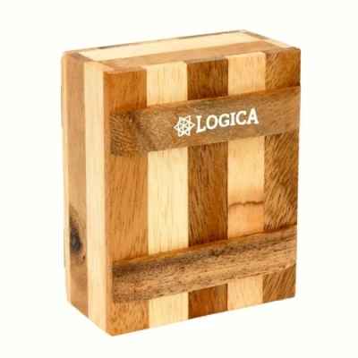 Afbeelding van Logica Games Art. De Zebra Box Geheime Doos Moeilijkheidsgraad 3/6 Moeilijk Houten Puzzel Collectie Leonardo da Vinci