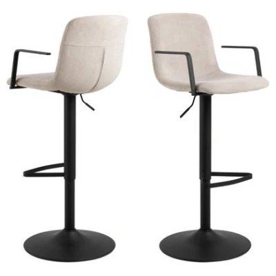 Afbeelding van Milan barstoel stof beige.