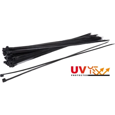 Afbeelding van Kortpack 7 Jaar UV bestendige Kabelbinders 300mm X 4.8mm. Zwart (1000 Stuks (10 Zakjes Á 100 Stuks))