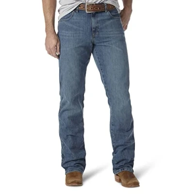 Image de Wrangler Jean coupe bottillon rétro pour homme, Porté, 34W / 32L