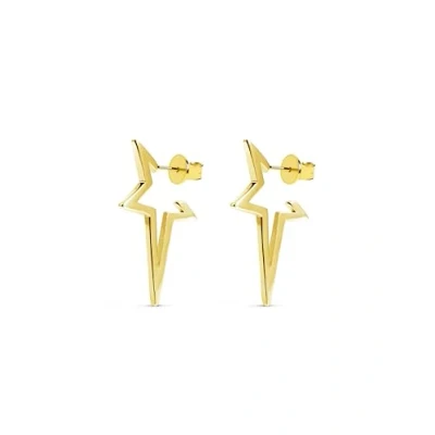Afbeelding van Singularu STAR PUNK Oorbellen, Dames, Maat: One Size, Oro