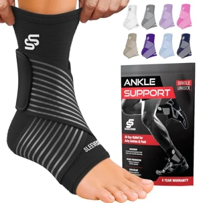 Afbeelding van Enkelmouw voor plantaire fasciitis Chevilla, tendinitis &amp; gewrichtspijn uniseks tegen zwellingen, stabilisator, ademende en comfortabele compressiemouw één stuk