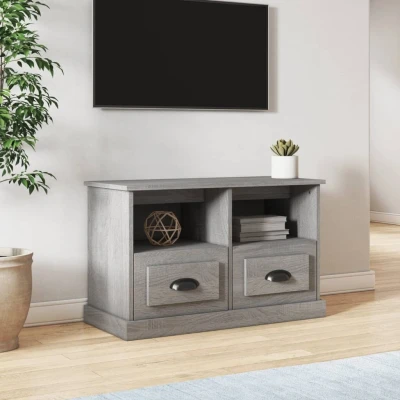 Afbeelding van Tv meubel 80x35x50 cm bewerkt hout grijs sonoma eikenkleurig