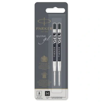 Image de PARKER recharge bille gel, pointe moyenne, noire, blister X 2