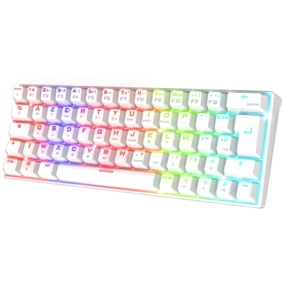 Afbeelding van Spirit Of Gamer XPERT K200 Draadloos gaming toetsenbord &amp; Bluetooth RGB TKL AZERTY ultra compact 60% mechanische rode schakelaars anti ghosting compatibel met Windows, smartphone en tablet