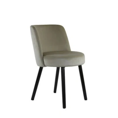 Afbeelding van Light&amp;living Eetkamerstoel 56x47x79 cm ECKLEY velvet glans ivoor zwart