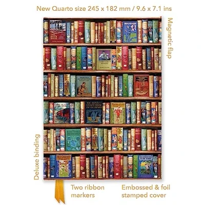 Afbeelding van Flame Tree Quarto Notebook Bodleian Libraries: Hobbies &amp; Pastimes Bookshelves (Foiled Journal)