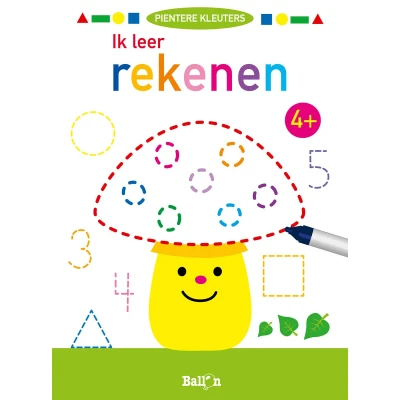 Afbeelding van Pientere kleuters (wipe &amp; clean) 1 Ik leer rekenen 4+
