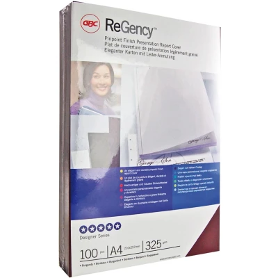 Afbeelding van GBC omslagen Regency ft A4, pak van 100 stuks, 325 micron, zwart