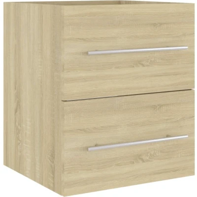 Afbeelding van Wastafelkast 41x38,5x48 cm spaanplaat sonoma eikenkleurig