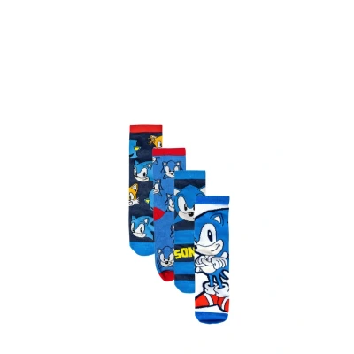 Afbeelding van Sonic the Hedgehog Sokken in Spaarpot 4 Paar Jongens Meisjes