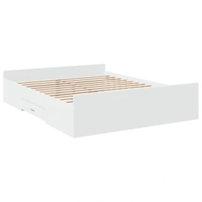 Image de vidaXL Cadre de lit avec tiroirs sans matelas blanc 160x200 cm3207259