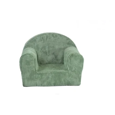 Afbeelding van FORTSLINE Fauteuil pour enfant à partir de 1 an douillet, 40 x 33 39 cm, enfant, bébé, chambre d&#039;enfant, en velours côtelé, certifié Oeko Tex, plusieurs couleurs vert clair