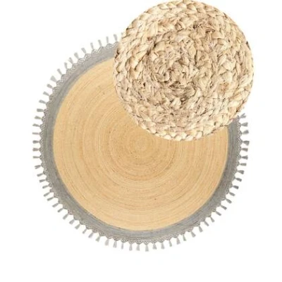 Afbeelding van MARTS Vloerkleed Beige/Grijs 200 cm Jute