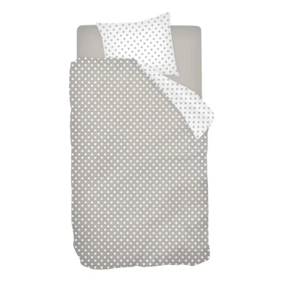Afbeelding van Snoozing Pierrot Dekbedovertrek Eenpersoons 140x200/220 cm + 1 kussensloop 60x70 Taupe